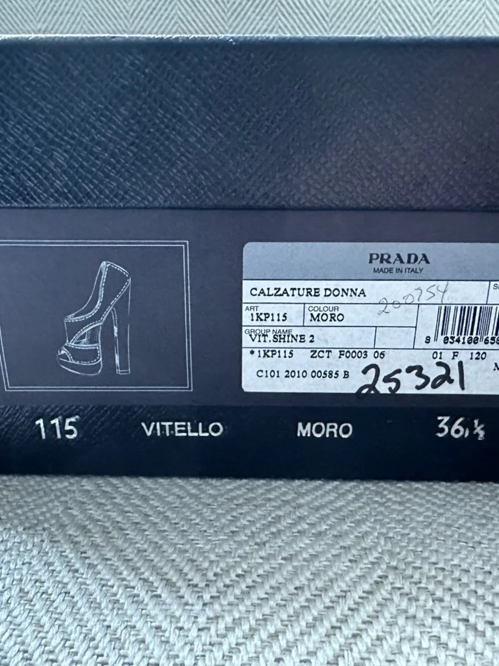 Prada Brown Leather Cut Out High Heel Pump - Picture 12 of 12